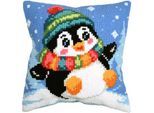 Kreuzstichkissen "Happy Pinguin"