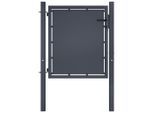 vidaXL Gartentor aus Stahl 100 x 100 cm Anthrazit