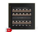 Vinsider Victoria 36 Weinkühlschrank 36 Flaschen Touch UV-Schutz LED leise 3 Regale Schwarz/Antik-Gold-Metallic 36 Flaschen 2 Kühlzonen