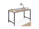 tectake® Schreibtisch, Industrial Style, große Beinfreiheit, Höhe 75,5 cm