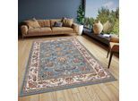 Teppich HANSE HOME "Reni", grün (mint,creme), B:160cm H:8mm L:235cm, Jute, Polyester, Polypropylen (PP), Teppiche, Teppich, Läufer, Orientalisch, Kurzflor, Wohnzimmer, Schlafzimmer, Esszimmer
