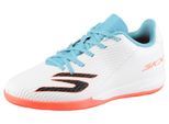 Fußballschuh SKECHERS "JR CRIB IC, Skechers Skx_2 Jr Td Ic", Mädchen, Gr. 29, weiß (wtqp weiß), Lederimitat, Schuhe Fußballschuh, Indoor Court Schuh für eine optimale und präzise Ballkontrolle