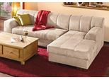 Ecksofa HOME AFFAIRE "Falk klare Linien, elegant und zeitlos, L-Form", beige (natur), B:262cm H:77cm T:159cm, Sofas, Ecksofa, mit Federkern und wahlweise mit Bettfunktion