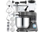 KESSER® 3 in 1 Universal Küchenmaschine K-KM 3000 mit Fleischwolf Knetmaschine Multifuntionale Rührmaschine 5,5L Schüssel mit 3 Rührwerkzeuge 1,5L Entsafter Wurst Set Pasta & Plätzchenformen