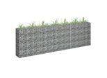vidaXL Gabionen-Hochbeet Verzinkter Stahl 270 x 30 x 90 cm
