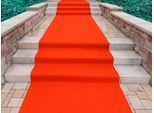 Läufer "PODIUM, Made in Belgium", orange, B:200cm H:2,6mm L:600cm, Polypropylen (PP), PRIMAFLOR-IDEEN IN TEXTIL, Teppiche, Läufer, Breite 200 cm, Nadelfilz, Uni-Farben, ideal für Veranstaltungen