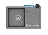 Granitspüle SCHOCK "Lima D-100S", grau (croma), B:78cm H:27,2cm T:50cm, Domogranit, Küchenspülen, Granitspüle, 78/50 cm, Auflagespüle