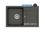Granitspüle SCHOCK "Lima D-100S", grau (asphalt), B:78cm H:27,2cm T:50cm, Domogranit, Küchenspülen, Granitspüle, 78/50 cm, Auflagespüle