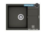 Granitspüle SCHOCK "Lucca Plus", grau (asphalt), B:65cm H:30,4cm T:50cm, Domogranit, Küchenspülen, Granitspüle