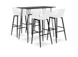 vidaXL 5-tlg. Bar-Set Schwarz und Weiß