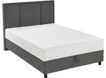 Boxbett "ARLA", grau (dunkelgrau), B:95cm L:213cm, ATLANTIC HOME COLLECTION, Komplettbetten, Boxspringbett, mit Taschen-Federkernmatratze und Bettkasten