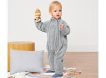 Tchibo - Baby-Fleece-Einteiler - Herren - Gr. 86/92 - grau