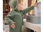 Tchibo - Kinder-Sweat-Overall mit Dino-Applikation - Baby - Gr. 62/68 - dunkelgrün