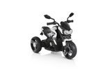 Moni Kinder Elektromotorrad Colombo Scheinwerfer, zwei Motoren, MP3, bis 7 km/h weiß uni