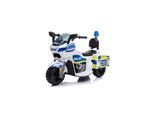 Chipolino Kinder Elektromotorrad Polizei 3 Räder Scheinwerfer Musikfunktion weiß blau