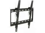 tectake Tv-Wandhalterung, bis 100 kg,schwarz , Schwarz , Metall , Rechteckig , 40x2.5x45 cm , Wohnzimmer, TV Möbel, TV-Wandhalterung