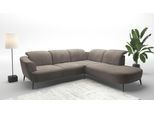 Ecksofa SIT & MORE "Zoe", braun (schlamm), B:300cm H:87cm T:267cm, 100% Polyester, Sofas, Ecksofa, ink.Sitztiefenverstellung, wahlweise mit Kopfteilverstellung