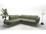 Ecksofa SIT & MORE "Zoe", grün (olive), B:300cm H:87cm T:267cm, 95% Polyester, 5% Polyamid, Sofas, Ecksofa, ink.Sitztiefenverstellung, wahlweise mit Kopfteilverstellung
