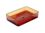 Waschbecken , Bernsteinfarben , Kunststoff , 60x12x40 cm , Permanentablauf notwendig, Waschbecken ohne Überlaufloch , Badezimmer, Waschbecken & Armaturen, Waschbecken