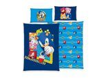 Kinderbettwäsche HERDING "Sonic, 160 x 210 cm + 65 x 100 cm", bunt, Renforcé (Bio-Baumwolle), B/L:, Renforcé (Bio-Baumwolle), Obermaterial: 100% Baumwolle, Bettwäsche, Kinderbettwäsche