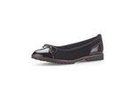 Ballerina GABOR "Gabor Ballerinas Leder", Damen, Gr. 37, schwarz, Leder, Schuhe Ballerina