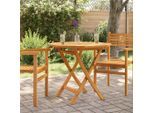 vidaXL Klappbarer Gartentisch 85x85x76 cm Teak Massivholz