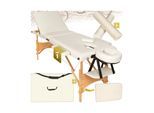 tectake® 3 Zonen Massageliege-Set, Breite 60 cm, Polsterung 3 cm, mit Holzgestell, 210 x 95 x 84 cm