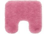 Badematte GÖZZE "»DELUXE«", rosa (altrosa), WC-Vorlegermit Ausschnitt, 1 Stk., Polyester, Badematten, Badematte, mit extra hohem Flor