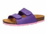 Pantolette LICO "Pantolette Bioline Velcro Kids", Mädchen, Gr. 33, lila, Filz, Schuhe Pantolette
