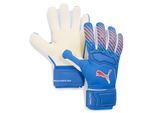 Torwarthandschuhe PUMA "PUMA ULTRA Pro Torwarthandschuhe Unisex", Damen, Gr. 7, blau (ultra blau glowing rot), Obermaterial: 100% Polyester. Handgelenkschoner: 100% Latex. Handfläche: 100% Latex. Handrücken: 100% Latex, Handschuhe