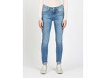 Relax-fit-Jeans GANG "GANG Jeans Relaxed Fit 94AMELIE", Damen, Gr. 24, Einheitsgröße, blau (denim blau), Stoff, 90% Baumwolle, 4% Elasthan, 6% Polyester, Jeans