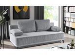 Schlafsofa WERK2 "Rosso Breite 204, Liegefläche 140/200cm. aktueller Cord Materialmix", grau, B:200cm H:93cm T:95cm, 100% Polyester;90% Polyester, 10% Nylon, Sofas, Schlafsofa, 2-Sitzer Sofa und Schlafcouch mit Federkern & Bettkasten