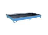 eurokraft pro Regal-Bodenwanne mit PE-Einsatz, 240 l Auffangvolumen, LxBxH 2665 x 1315 x 210 mm, blau, ab 3 Stk