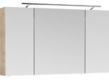 Spiegelschrank SAPHIR "3040", braun (eiche struktur), B:120cm H:74cm T:20cm, Melamin, Schränke, Spiegelschrank, Breite 120 cm