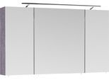 Spiegelschrank SAPHIR "3040", grau (kastanie graphit), B:120cm H:74cm T:20cm, Melamin, Schränke, Spiegelschrank, Breite 120 cm
