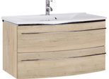 Waschtisch SAPHIR "3040", weiß (eiche struktur weiß, eiche struktur weiß), B:92,4cm H:90cm T:48cm, Waschtische, Waschtisch, Breite 92,4 cm
