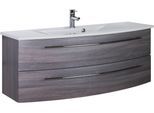 Waschtisch SAPHIR "3040", grau (kastanie graphit, kastanie graphit), B:121cm H:90cm T:51cm, Waschtische, Waschtisch, Breite 121 cm