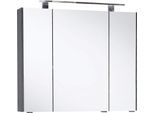 Spiegelschrank SAPHIR "3400", grau (anthrazit), B:82cm H:73,4cm T:13,2cm, Holzwerkstoff, Schränke, Spiegelschrank, Breite 82 cm