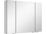 Spiegelschrank SAPHIR "3980", weiß (weiß seidenglanz), B:90cm H:68,2cm T:17,6cm, Schränke, Spiegelschrank, vormontiert