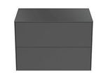 Ideal Standard Conca Waschtisch-Unterschrank T4322Y2 ohne Ausschnitt, 2 Auszüge, 80x50,5x55 cm, Anthrazit matt lackiert