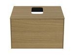 Ideal Standard Conca Waschtisch-Unterschrank T3928Y6 mit Ausschnitt, 1 Auszug, 60x50,5x37 cm, mittig, Eiche hell Furnier