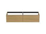 Ideal Standard Conca Waschtisch-Unterschrank T3984Y6 ohne Waschtisch-Platte, 2 Auszüge, 160x 50,5x36 cm, Eiche hell Furnier