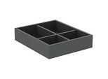 Ideal Standard Conca Aufbewahrungsbox T3980Y2 klein, 200 x 230 x 50 mm, 4 Fächer, Anthrazit matt