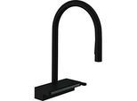 hansgrohe Aquno Select M81 Küchenarmatur 73837670 mit Ausziehbrause, 3jet, mattschwarz