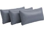 Auflagekissen SIT & MORE "Amica", blau (graublau), B:65cm H:25cm T:12cm, Polsterauflagen, zur Auswahl Sets mit 2 oder 3 Stück