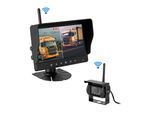 CARMATRIX HD Funk Rückfahrsystem Digital für LKW Wohnmobil Auto Transporter 7" Monitor mit Aufnahmefunktion, Mikrofon 2 Kameras