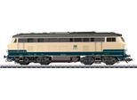 Diesellokomotive MÄRKLIN "Märklin Diesellokomotive Baureihe 218 - 39215", blau (blau, elfenbein), Modelleisenbahn-Fahrzeuge, KinderB:3,5cm H:5,5cm L:18,9cm, Kunststoff, Metall, Made in Europe, B:3,5cm H:5,5cm L:18,9cm