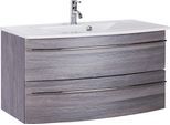 Waschtisch SAPHIR "3040", grau (kastanie graphit, kastanie graphit), B:91cm H:90cm T:51cm, Waschtische, Waschtisch, Breite 91 cm