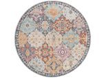 Teppich THE CARPET "Palma", bunt (mehrfarbig), H:4mm Ø:120cm, Polypropylen, Teppiche, Teppich, Outdoor moderner robuster In und Outdoor Teppich