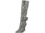 High-Heel-Stiefel STEVE MADDEN "STEVE MADDEN Stiefel Lederimitat", Damen, Gr. 39, silber, Lederimitat, Schuhe